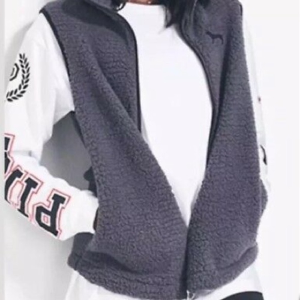 Victoria Secrets Pink Sherpa Vest
